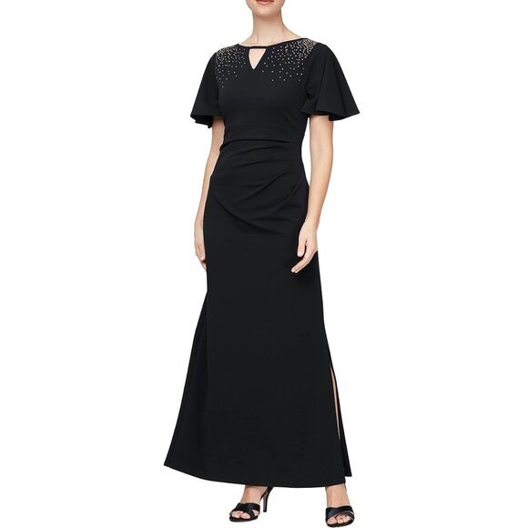 NWT 8P Column Dress Flutter Sleeve Dress SLNY - Picture 1 of 3
